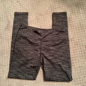 90 Degree by Reflex  Gray Marled Active leggins, 27” length,waistband pocket,Med